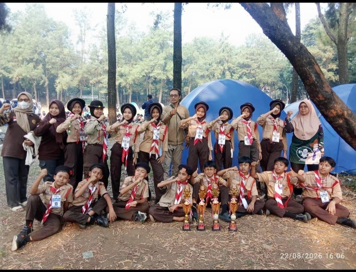 Semarak LT-II Pramuka Kwaran Bojonggede, SD Negeri Pabuaran 03 Tunjukkan Semangat dan Kekompakan